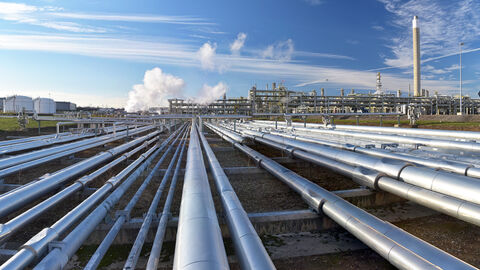 DISCO Fernwärmeleitungen in Landschaft